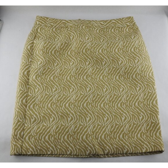New Banana Republic Zebra Print Pencil Skirt Tan Cream Womens Sz 8 Lined NWT - Picture 2 of 6